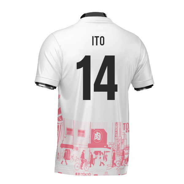 Japan Tokyo Heritage Football Jersey Red (Wolvate) Adult Short Sleeve (Ito 14)