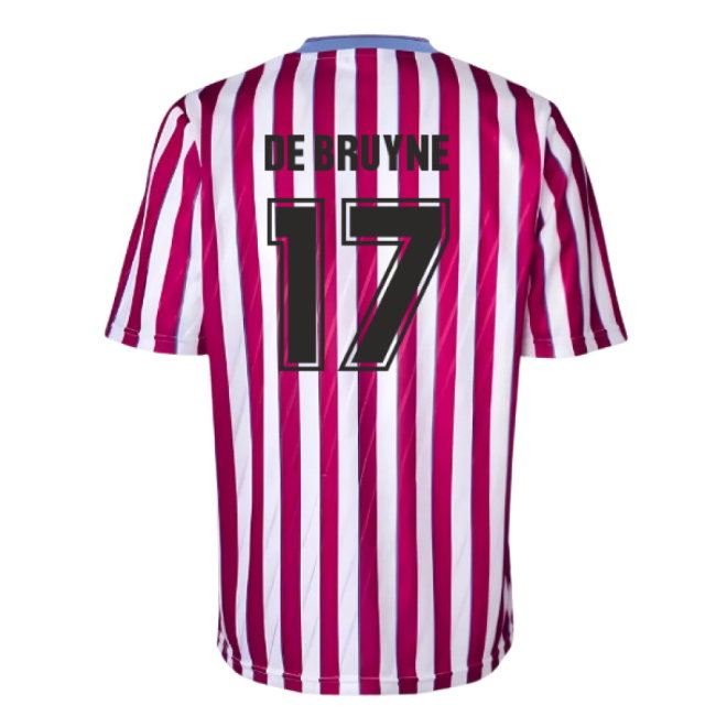 Manchester City 1988 Away Retro Football Shirt (DE BRUYNE 17)