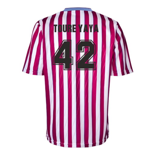 Manchester City 1988 Away Retro Football Shirt (TOURE YAYA 42)