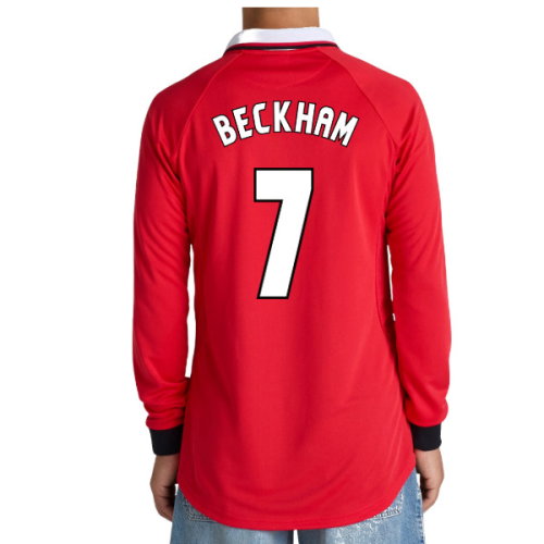Manchester United 1999 Champions League Final Long Sleeve Shirt (Beckham 7)
