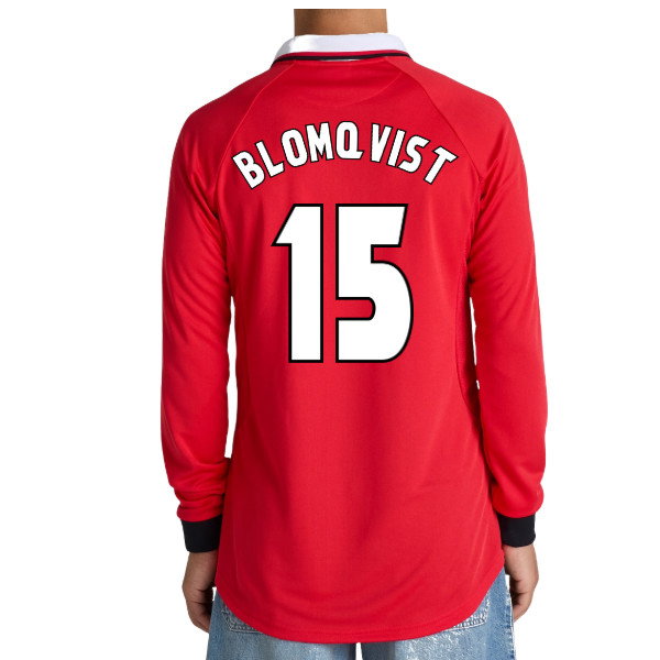 Manchester United 1999 Champions League Final Long Sleeve Shirt (Blomqvist 15)