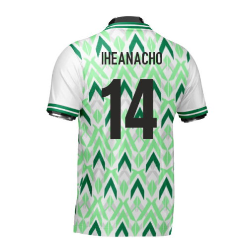 Nigeria DNA Green Concept Football Jersey (Wolvate) Adult Short Sleeve (Iheanacho 14)