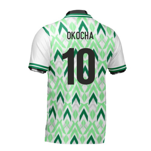 Nigeria DNA Green Concept Football Jersey (Wolvate) Adult Short Sleeve (Okocha 10)