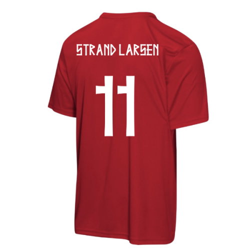 Norway FIFA World Cup 2026 T-Shirt (Red) (Strand Larsen 11)