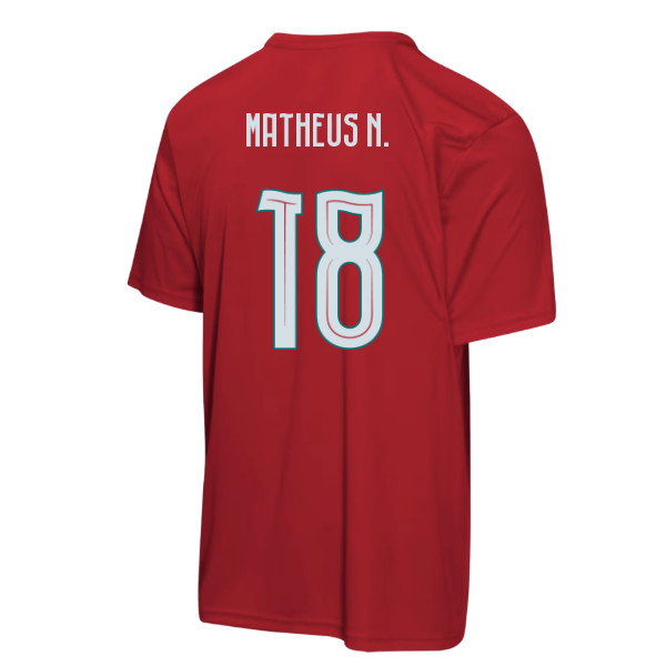 Portugal FIFA World Cup 2026™ T-Shirt (Red) - Kids (Matheus N. 18)