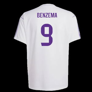 Real Madrid Terrace Icons Shirt (White) (Benzema 9)