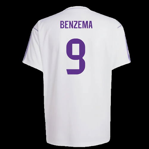 Real Madrid Terrace Icons Shirt (White) (Benzema 9)