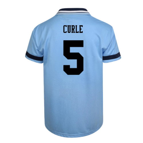 Score Draw Manchester City 1994 Retro Football Shirt (Curle 5)