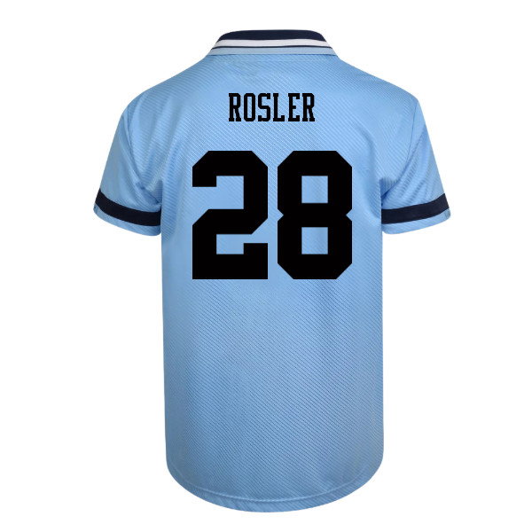 Score Draw Manchester City 1994 Retro Football Shirt (Rosler 28)