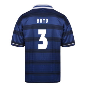 Score Draw Scotland 1998 World Cup Finals Retro Football Shirt (Boyd 3)