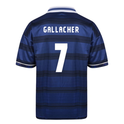 Score Draw Scotland 1998 World Cup Finals Retro Football Shirt (Gallacher 7)