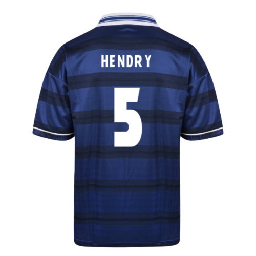 Score Draw Scotland 1998 World Cup Finals Retro Football Shirt (Hendry 5)