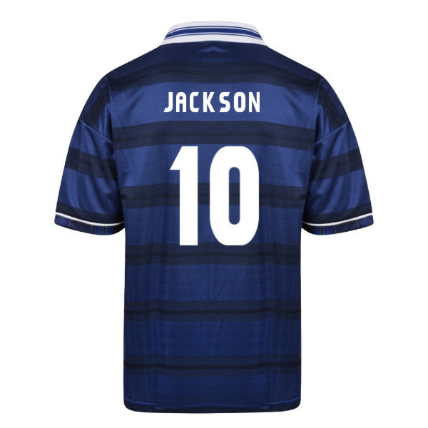 Score Draw Scotland 1998 World Cup Finals Retro Football Shirt (Jackson 10)