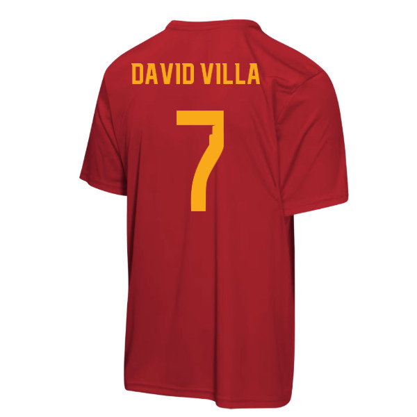 Spain FIFA World Cup 2026™ T-Shirt (Red) - Kids (David Villa 7)