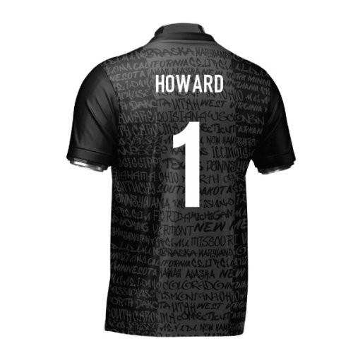 USA Heritage Football Jersey Black (Wolvate) Adult Short Sleeve (Howard 1)