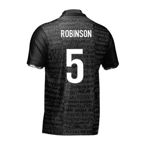 USA Heritage Football Jersey Black (Wolvate) Adult Short Sleeve (Robinson 5)