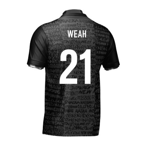 USA Heritage Football Jersey Black (Wolvate) Adult Short Sleeve (Weah 21)