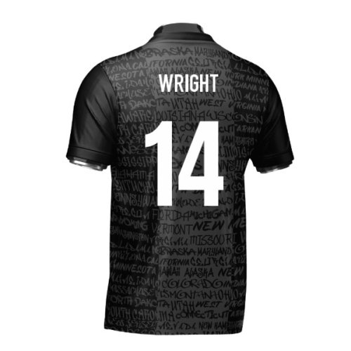 USA Heritage Football Jersey Black (Wolvate) Adult Short Sleeve (Wright 14)