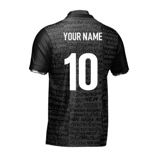 USA Heritage Football Jersey Black (Wolvate) Adult Short Sleeve (Your Name)