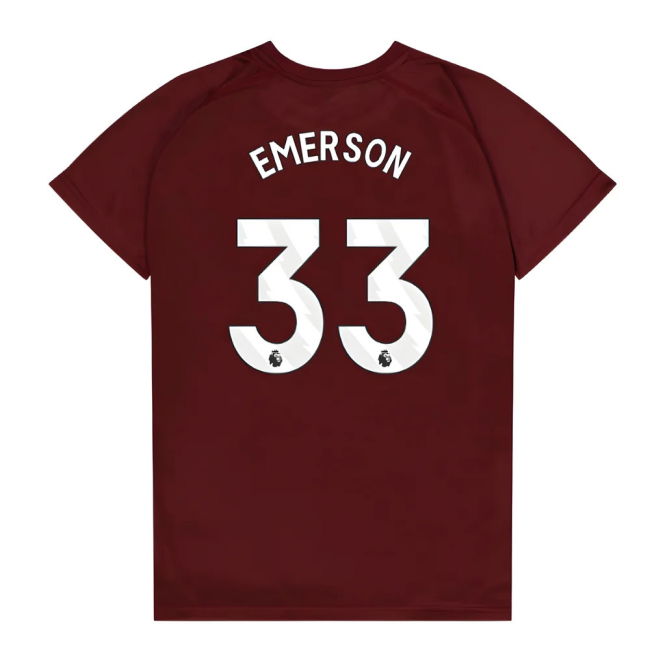 West Ham United Poly T-Shirt (Claret/Blue) - Kids (Emerson 33)
