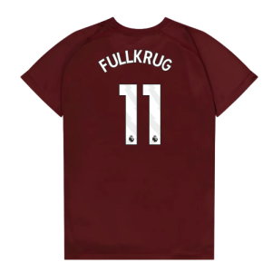West Ham United Poly T-Shirt (Claret/Blue) - Kids (Fullkrug 11)