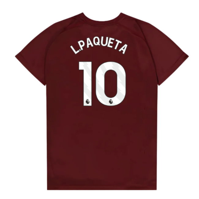 West Ham United Poly T-Shirt (Claret/Blue) - Kids (L.Paqueta 10)