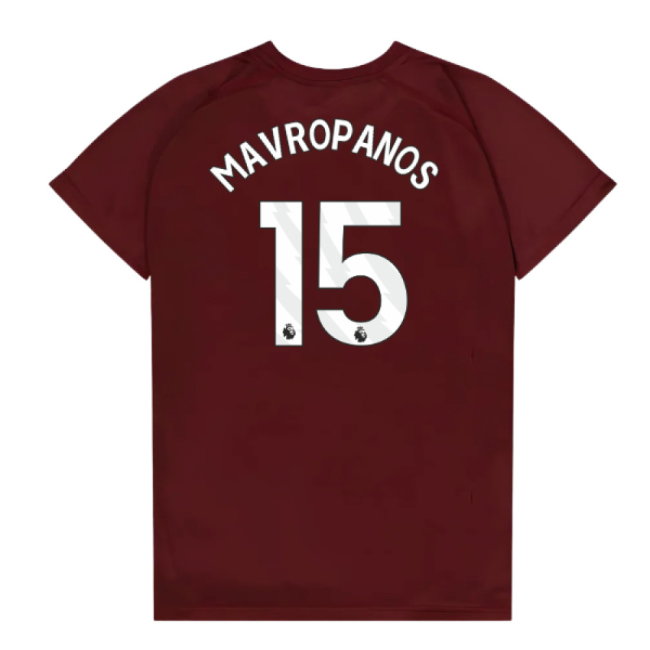 West Ham United Poly T-Shirt (Claret/Blue) - Kids (Mavropanos 15)