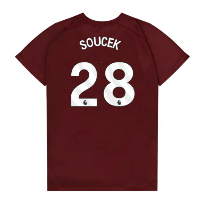 West Ham United Poly T-Shirt (Claret/Blue) - Kids (Soucek 28)