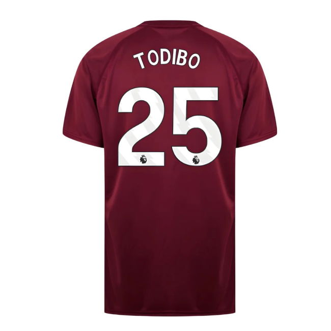 West Ham United Poly T-Shirt (Claret/Blue) (Todibo 25)