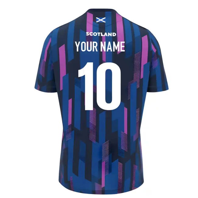 2025-2026 Scotland Rugby Warm Up Shirt (Navy) (Your Name)
