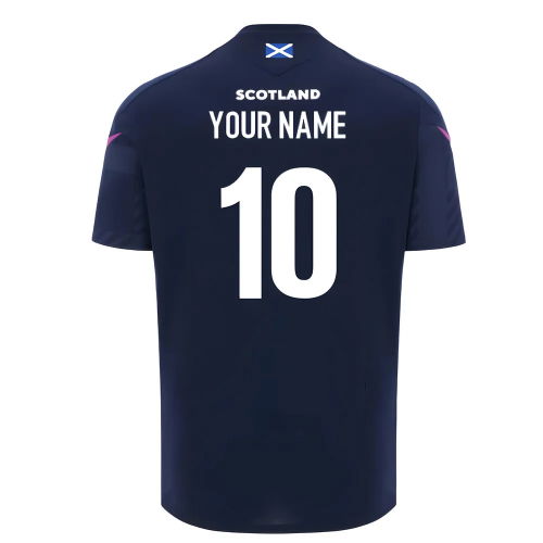 2025-2026 Scotland Rugby Training Poly Shirt (Navy) (Your Name)