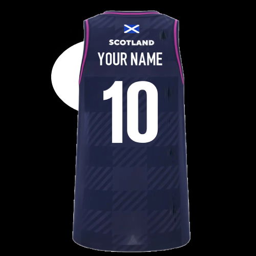2025-2026 Scotland Rugby Training Singlet (Navy) - Womens (Your Name)