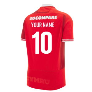 2025-2026 Wales WRU Home Slim Fit Rugby Shirt (Your Name)