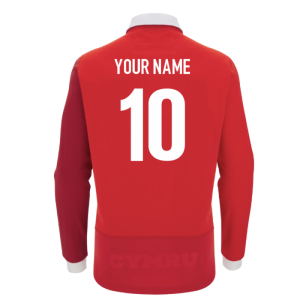 2025-2026 Wales Home Cotton LS Rugby Shirt