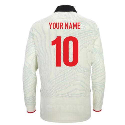 2025-2026 Wales WRU Rugby Away Cotton LS Shirt (Your Name)