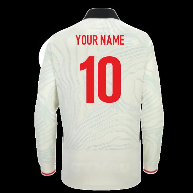 2025-2026 Wales WRU Rugby Away Cotton LS Shirt (Your Name)