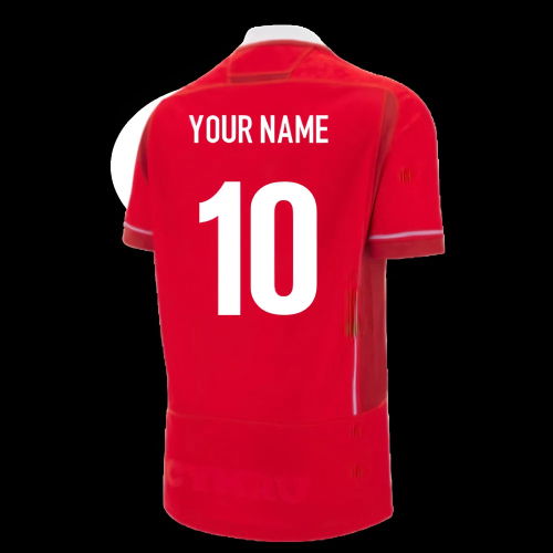 2025-2026 Wales WRU Home WRWC Replica Rugby Shirt (Kids) (Your Name)