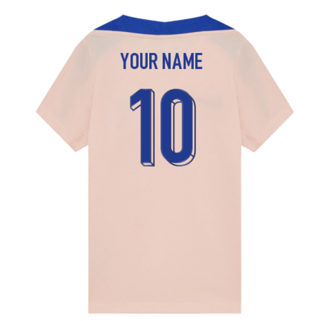 2025-2026 France Strike Training Shirt (Coral) - Kids (Your Name)