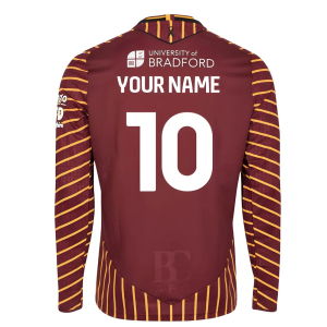 2025-2026 Bradford City Home Shirt Long Sleeve