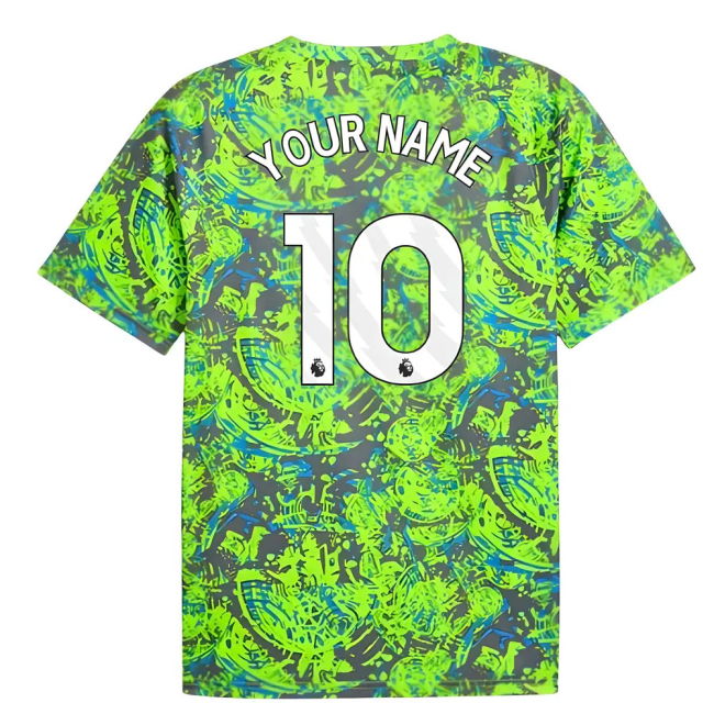 2025-2026 Man City Warm Up Jersey (Pro Green) (Your Name)