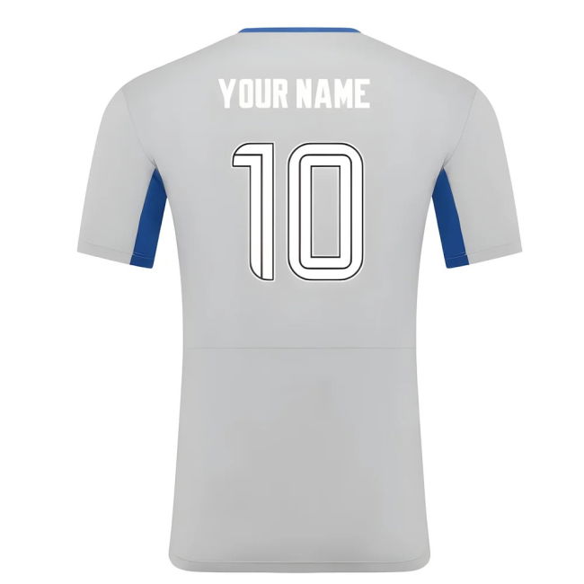 2025-2026 Rangers Training Short Sleeve Tee (Grey) (Your Name)