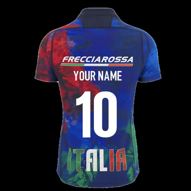 2025-2026 Italy FIR Rugby Training Jersey (Navy) (Your Name)