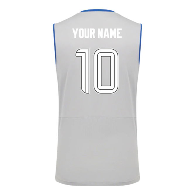 2025-2026 Rangers Pro Training Sleeveless Tee (Grey) (Your Name)