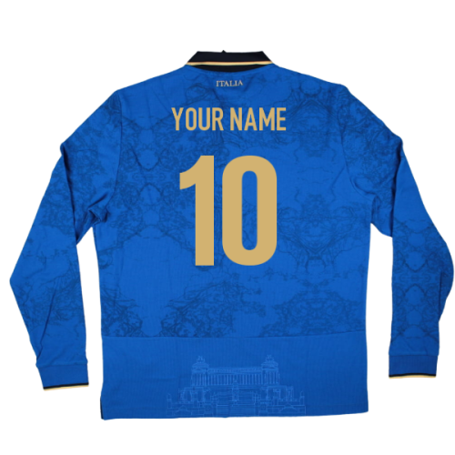 2025-2026 Italy FIR Home LS Cotton Rugby Shirt (Your Name)