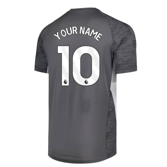 2025-2026 Everton Performance Short Sleeve T-Shirt (Grey) (Your Name)
