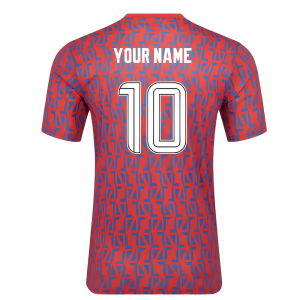 2025-2026 Rangers Away Pre-Match Tee (Flame Scarlet) (Your Name)