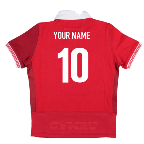 2025-2026 Wales WRU Home Cotton Rugby Shirt (Kids) (Your Name)