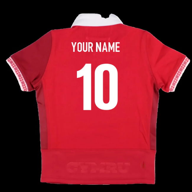 2025-2026 Wales WRU Home Cotton Rugby Shirt (Kids) (Your Name)