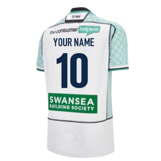 2025-2026 Ospreys Away Rugby Shirt (Kids) (Your Name)