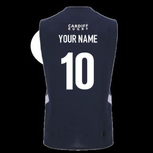 2025-2026 Cardiff Blues Training Poly Sleeveless Shirt (Navy)
